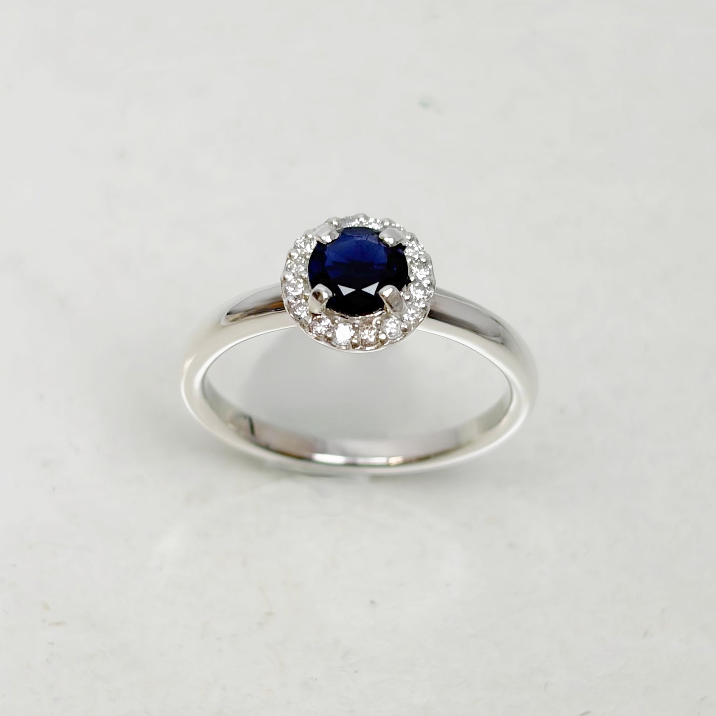 SV900(Pt) アイオライト/ダイヤモンドリング