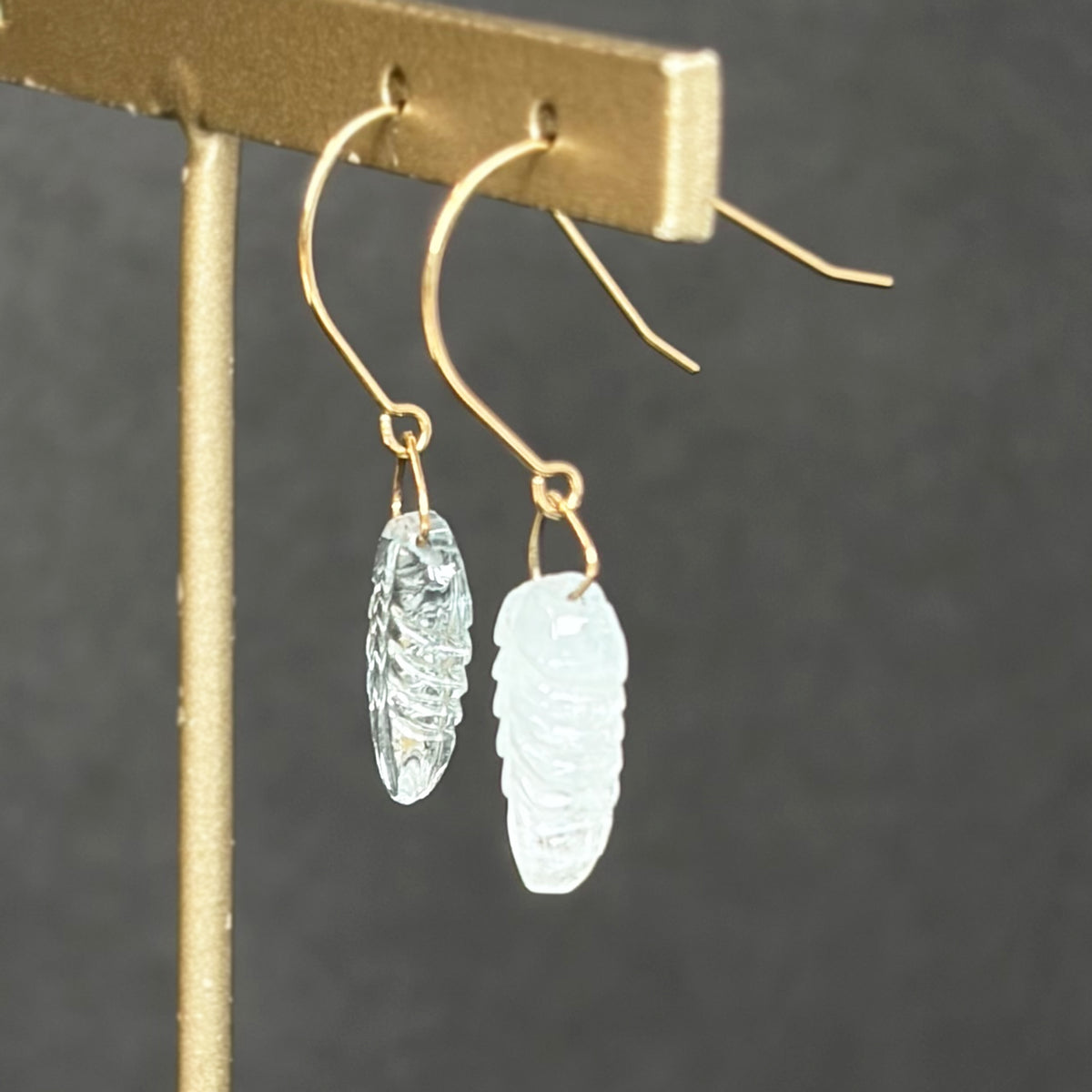 K10YG アクアマリンピアス