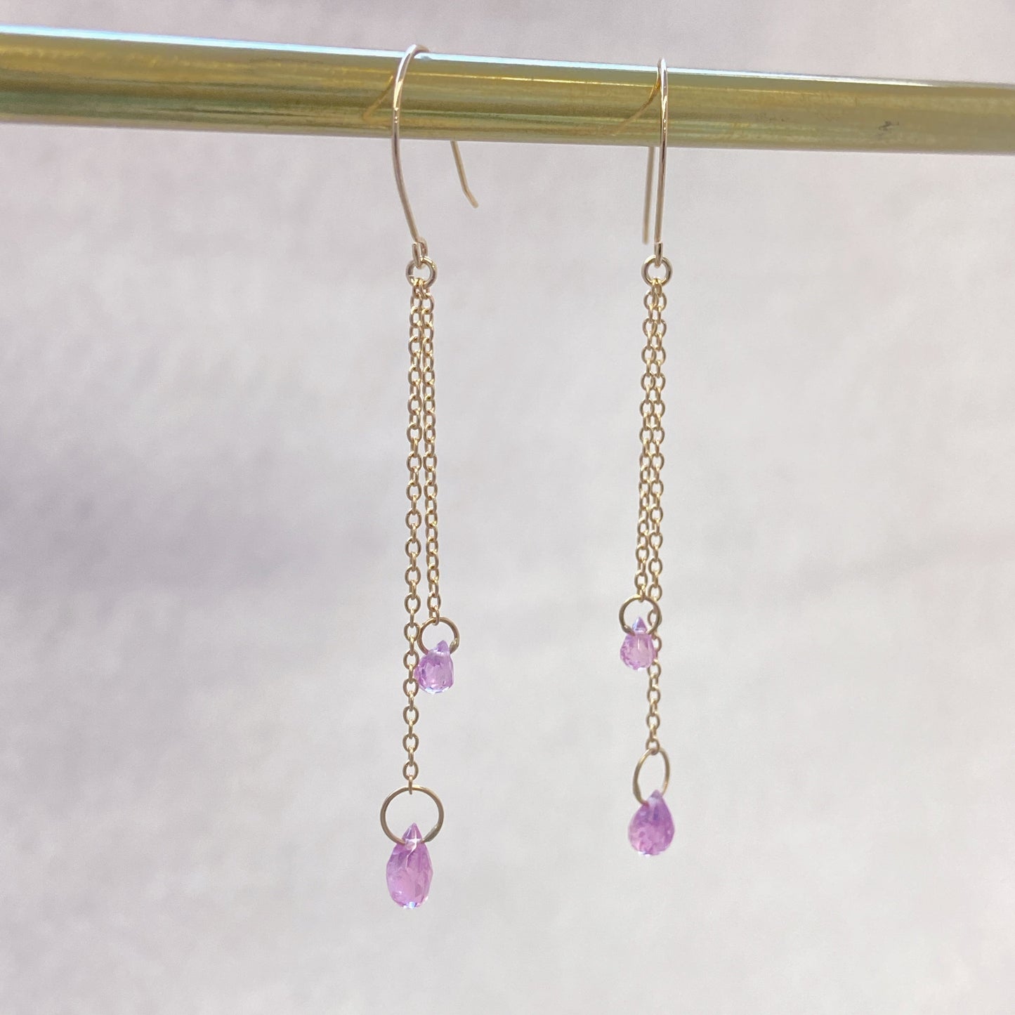 ピンクサファイアピアス