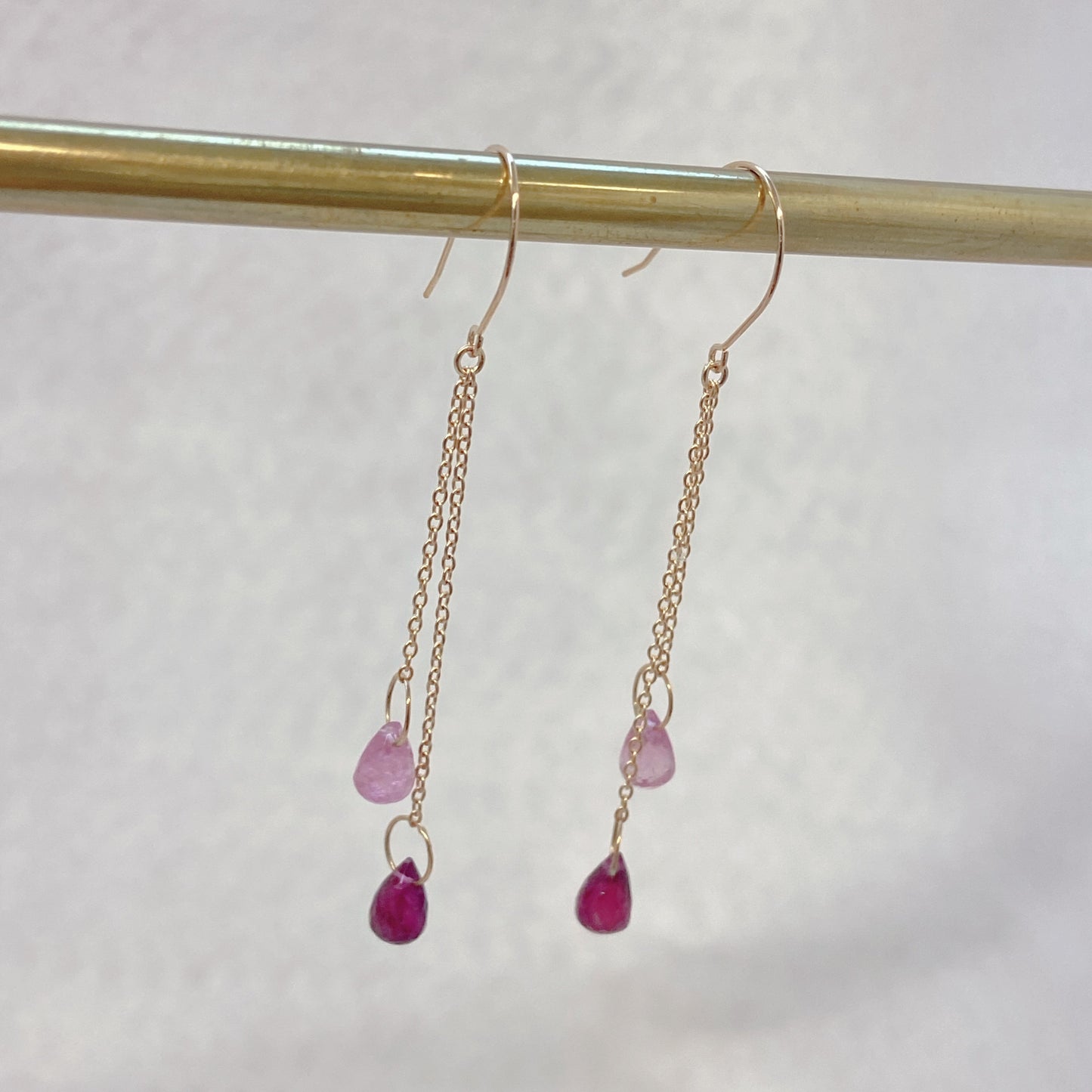 ピンクトルマリンピアス