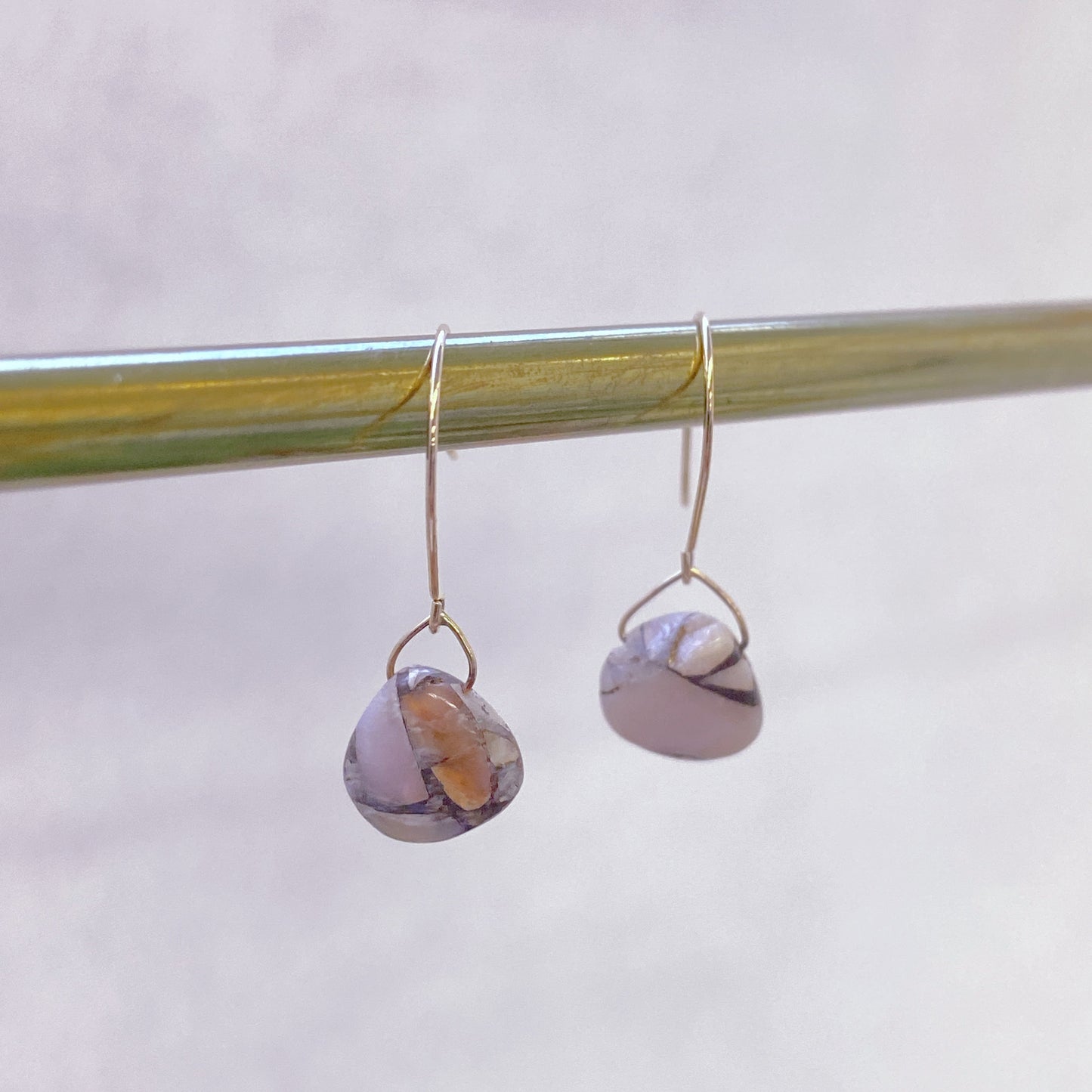 コッパ―・ピンクオパールピアス