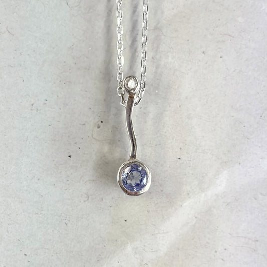 SV900(Pt)　チェーンSV925   タンザナイト/ダイヤモンド0.01ct  ネックレス