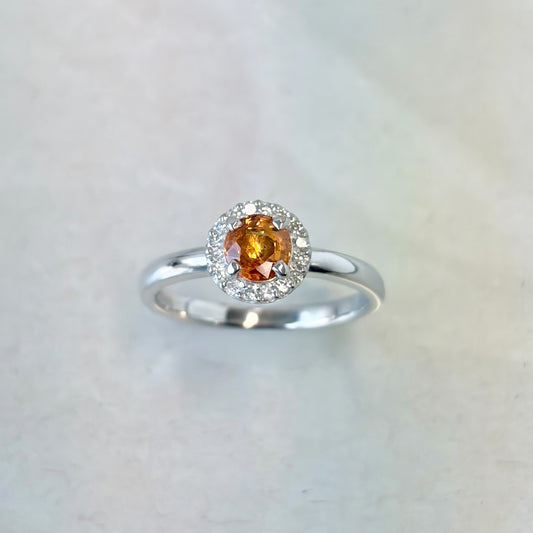 SV900(Pt)　サファイア/ダイヤモンド0.08ctリング