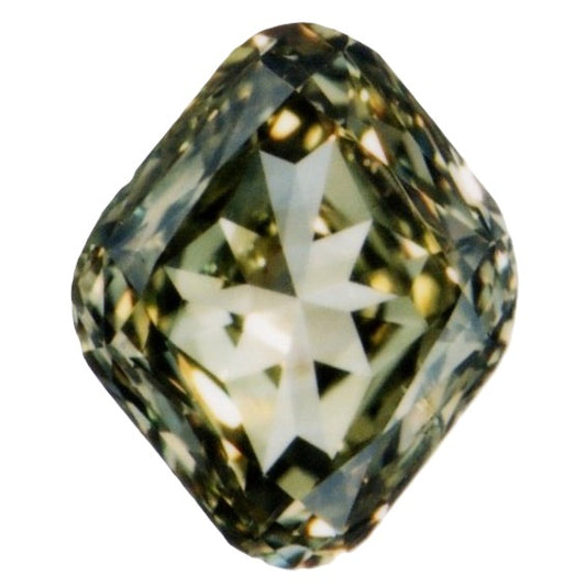 ファンシーディープグレーイッシュイエローグリーンダイヤモンド モディファイドロゼンジブリリアント 0.550ｃｔ