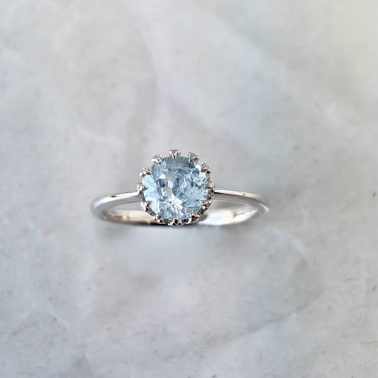 SV900(Pt)　アクアマリンリング