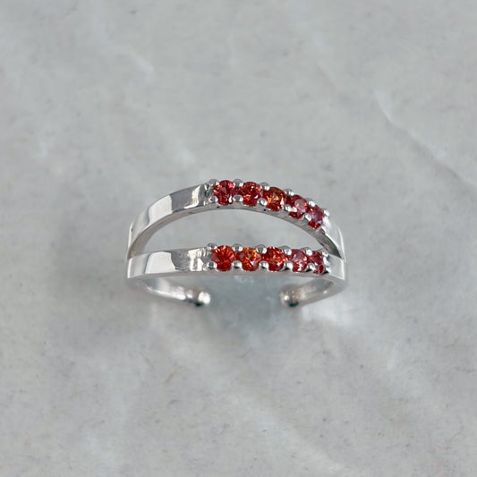 SV900(Pt)   オレンジサファイア　イヤーカフ