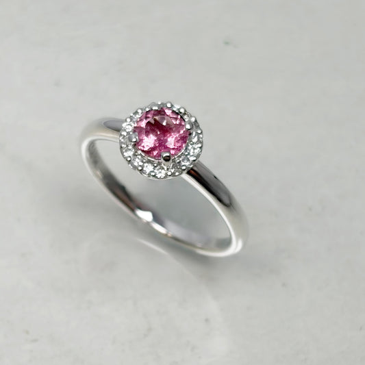 SV900(Pt)　トルマリン/ダイヤモンドリング