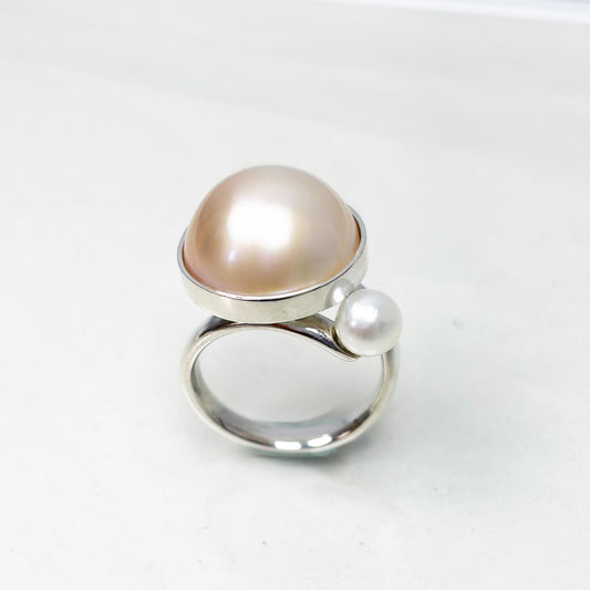 SV900(Pt)　マベパール/アコヤリング