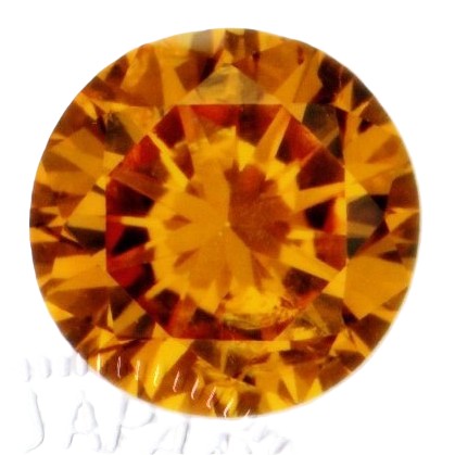 ファンシービビッドイエローオレンジダイヤモンド ラウンドブリリアント 0.276ｃｔ