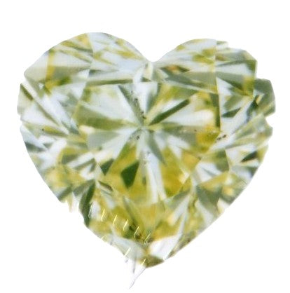 ファンシーグリー二ッシュイエローダイヤモンド ハートブリリアント 0.504ｃｔ