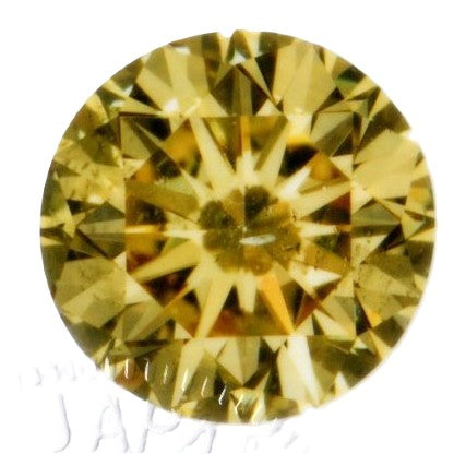 ファンシ－ディープイエローダイヤモンド ラウンドブリリアント 0.152ｃｔ