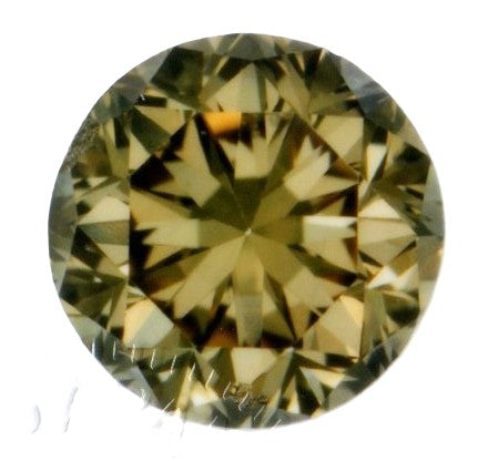 ファンシーダークグレーグリーンイエローダイヤモンド ラウンドブリリアント 0.146ｃｔ