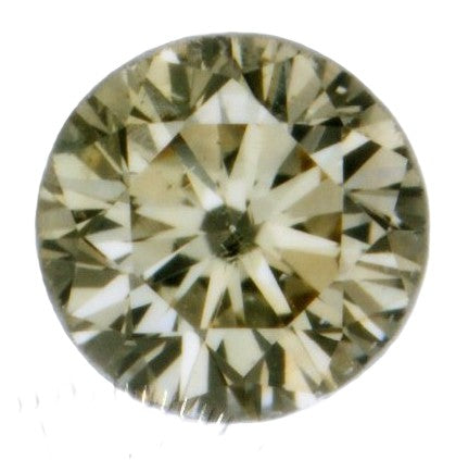 ファンシーグレーグリーンイエローダイヤモンド ラウンドブリリアント 0.129ｃｔ