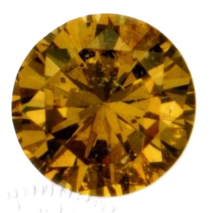 ファンシーディープオレンジィイエローダイヤモンド ラウンドブリリアント 0.071ct