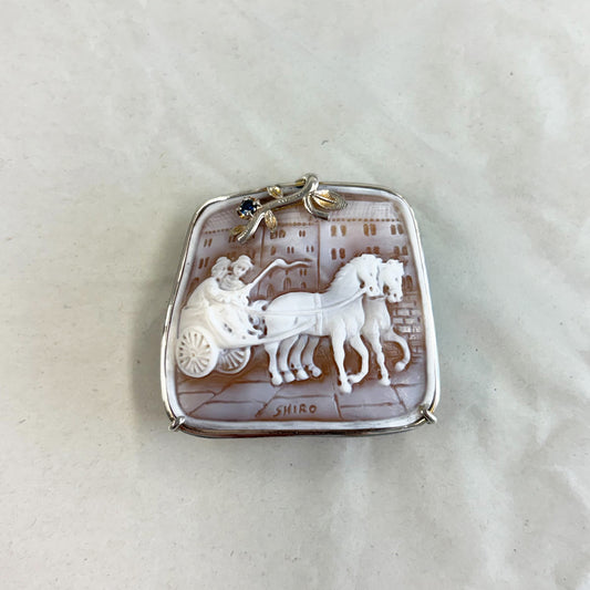 SV900(Pt)   シェルカメオ　ブローチ