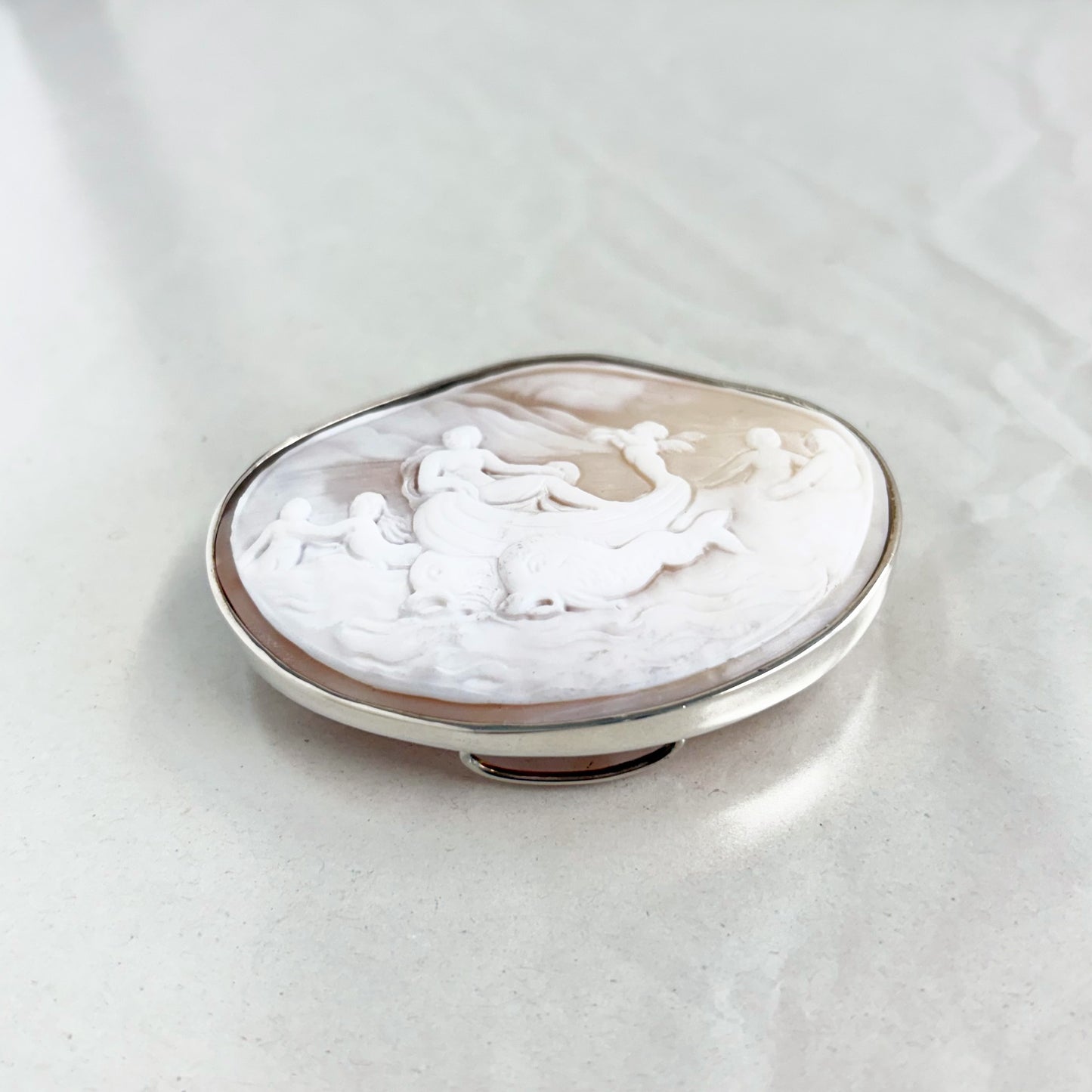 SV900(Pt)   シェルカメオ　ブローチ