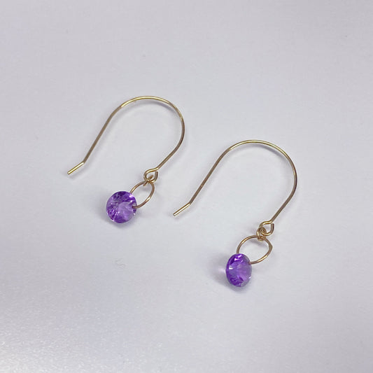 アメジストピアス