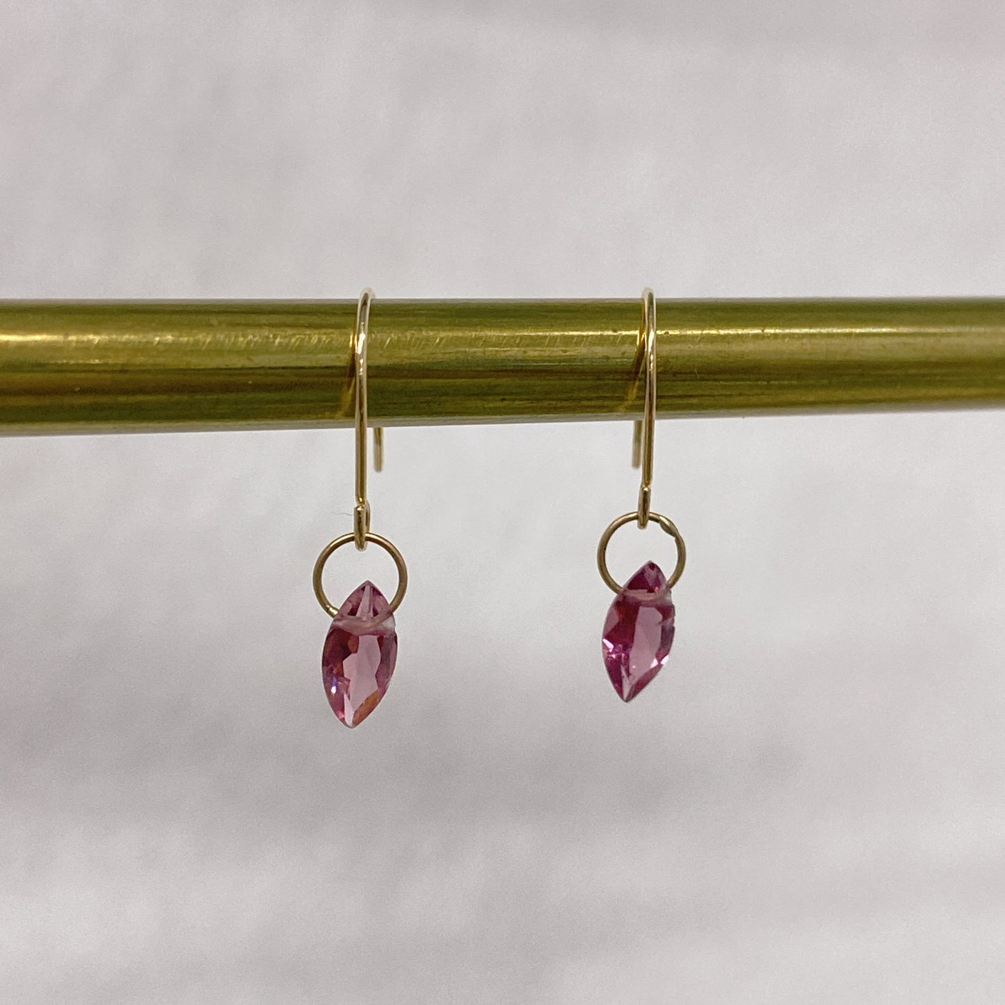 ピンクトルマリンピアス