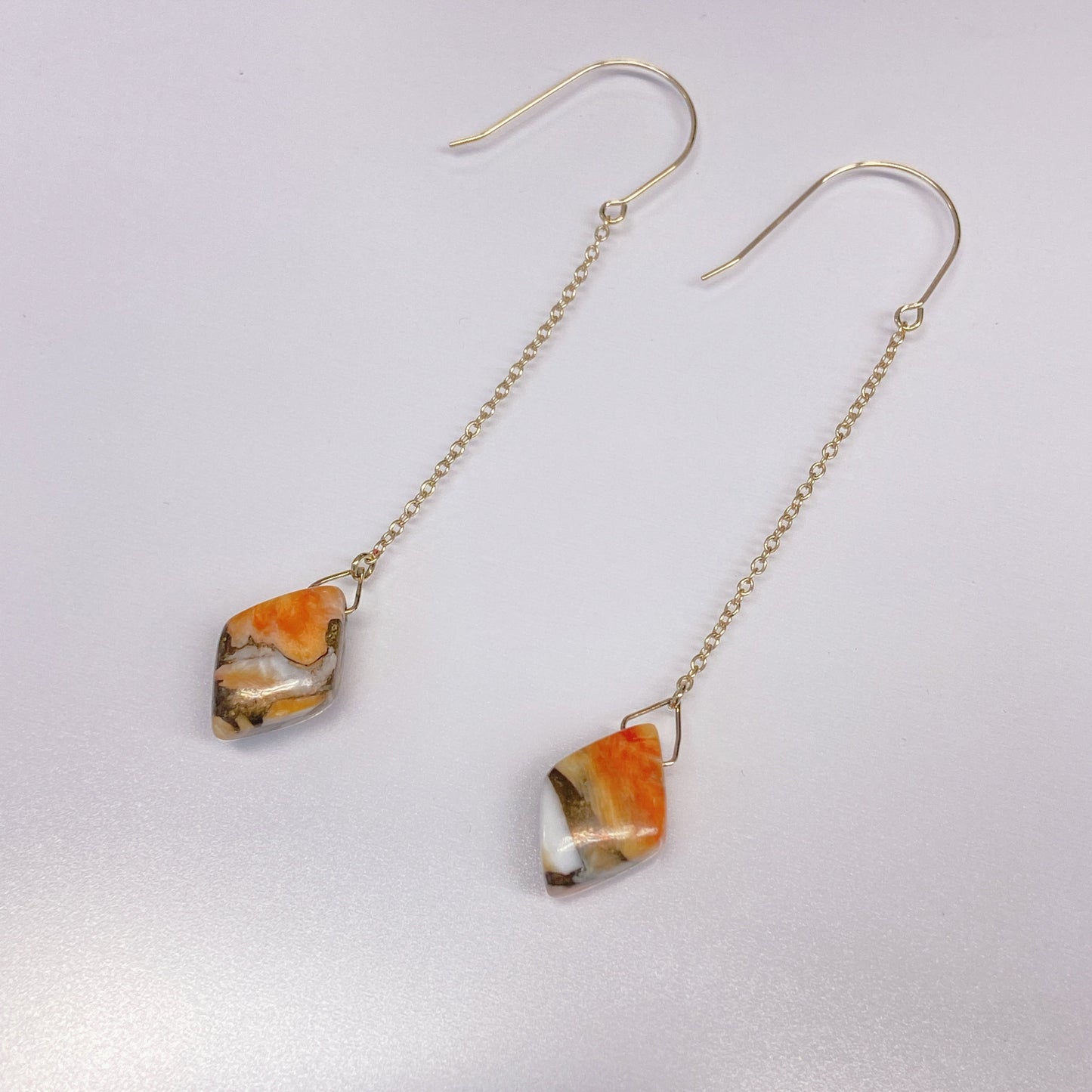 オイスターシェル・コッパ―・ターコイズピアス