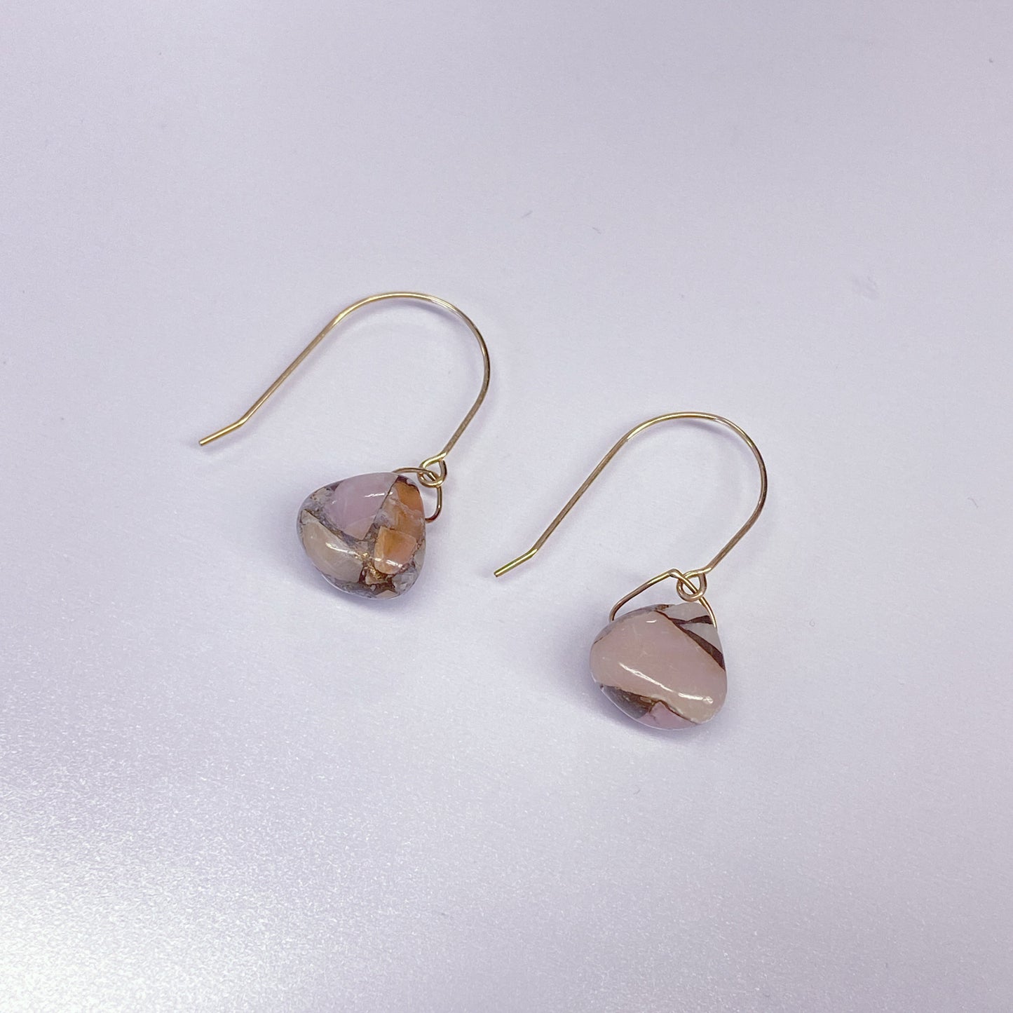 コッパ―・ピンクオパールピアス